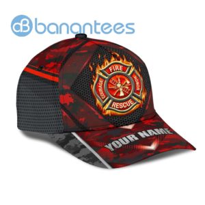 Personalized Firefighter Camo All Over Printed 3D Cap Product Photo