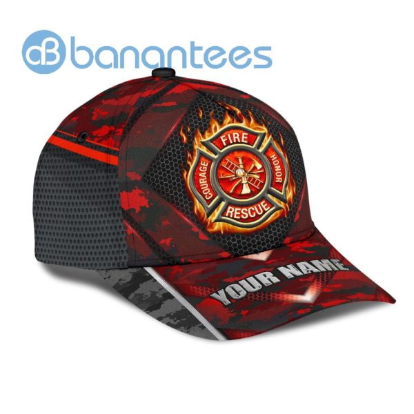 Personalized Firefighter Camo All Over Printed 3D Cap Product Photo