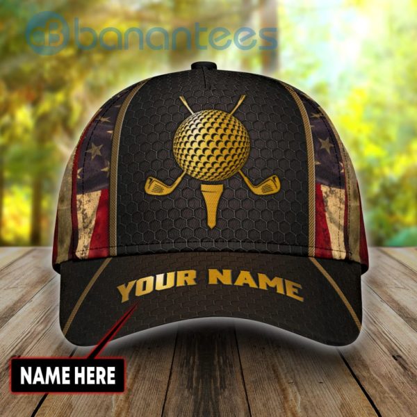 Personalized Golf America Flag All Over Printed 3D Cap Product Photo
