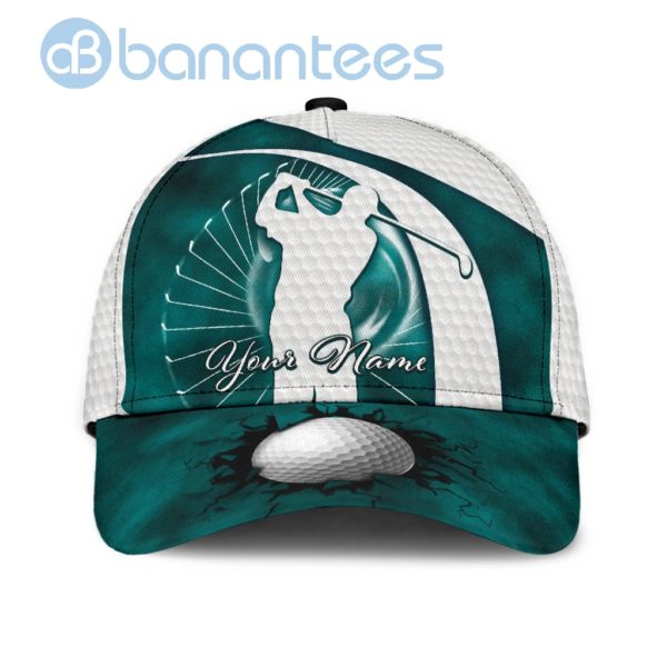 Personalized Golf Blue Color Golf All Over Printed 3D Cap Product Photo