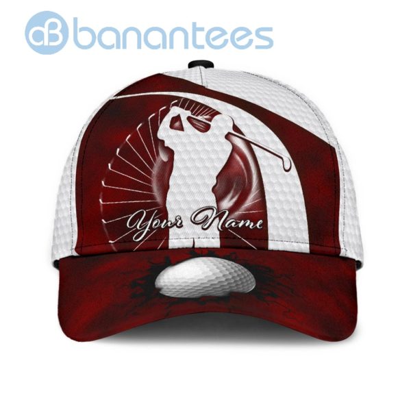 Personalized Golf Red Color Golf All Over Printed 3D Cap Product Photo