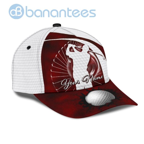 Personalized Golf Red Color Golf All Over Printed 3D Cap Product Photo