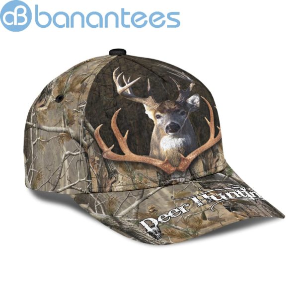 Personalized Hunting Deer Camo In Antler All Over Printed 3D Cap Product Photo