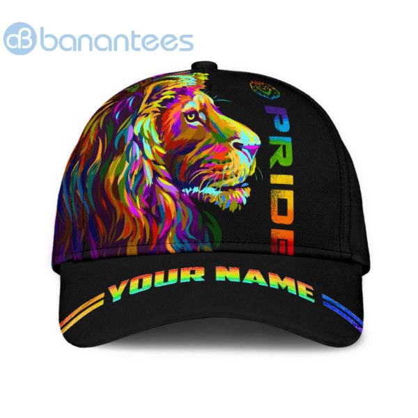 Personalized Lgbt Lion Pride Lgbtq Flag Black 3D All Over Printed 3D Cap Product Photo