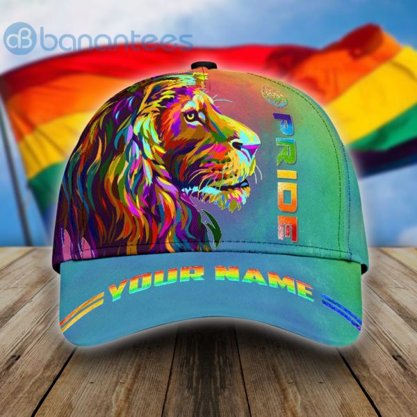 Personalized Lgbt Lion Pride Lgbtq Flag Color 3D All Over Printed 3D Cap Product Photo