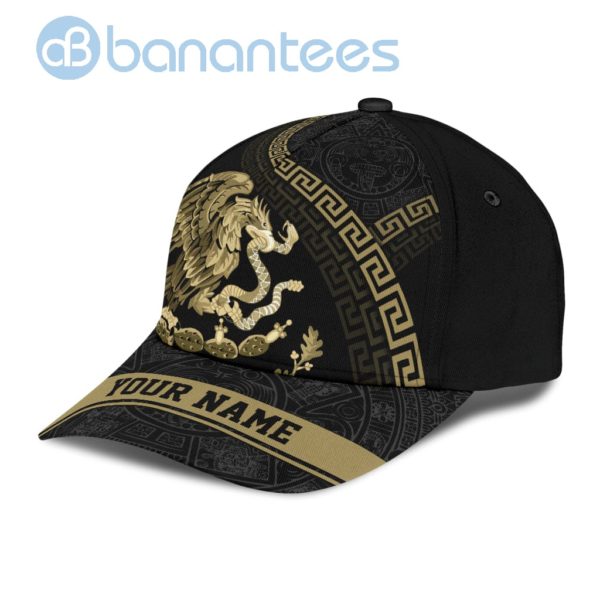 Personalized Mexico Aztec Gold All Over Printed 3D Cap Product Photo