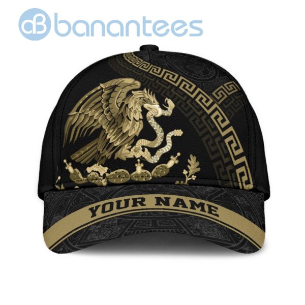 Personalized Mexico Aztec Gold All Over Printed 3D Cap Product Photo