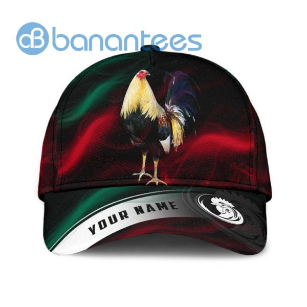 Personalized Mexico Rooster Black All Over Printed 3D Cap Product Photo