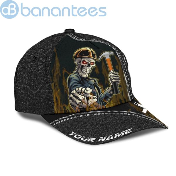 Personalized Name American Carpenter All Over Printed 3D Cap Skull Product Photo