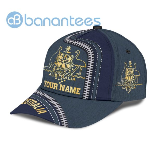 Personalized Name Australia Symbol Zipper All Over Printed 3D Cap Product Photo