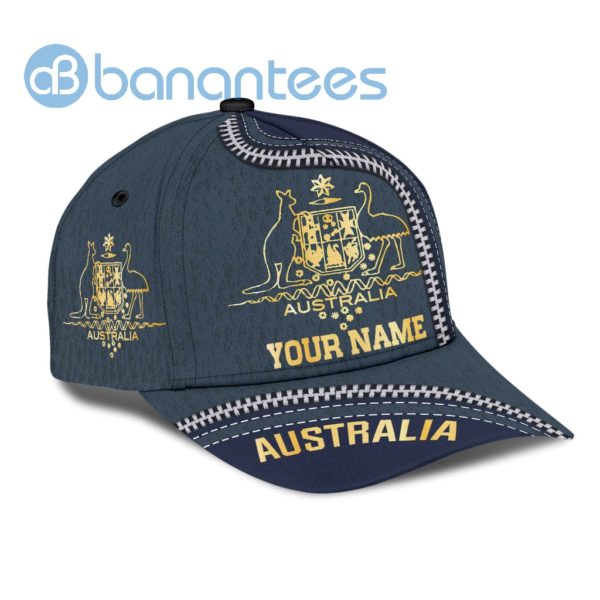 Personalized Name Australia Symbol Zipper All Over Printed 3D Cap Product Photo