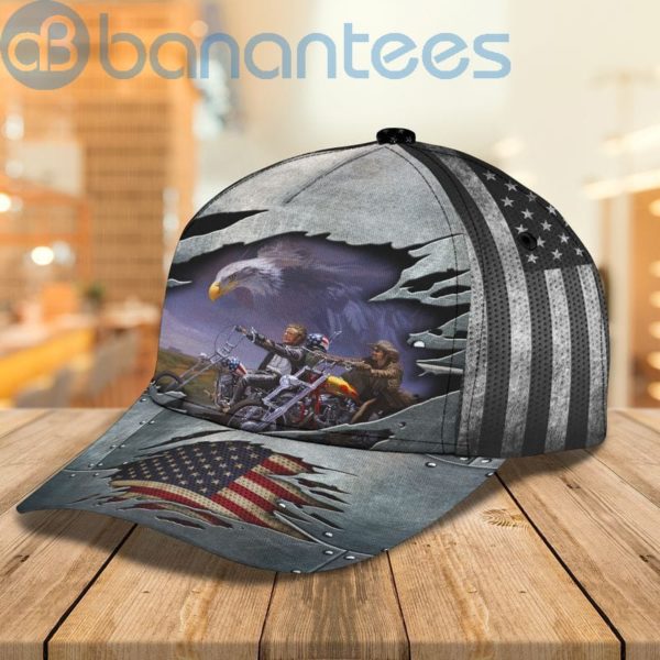 Personalized Name Biker All Over Printed 3D Cap American Biker Product Photo