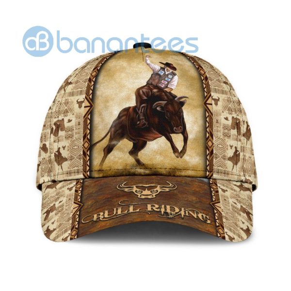 Personalized Name Bull Riding All Over Printed 3D Cap Product Photo