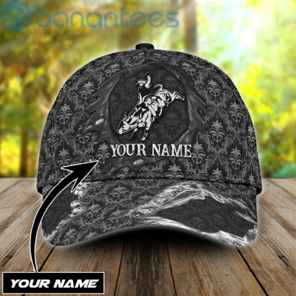 Personalized Name Bull Riding All Over Printed 3D Cap Product Photo