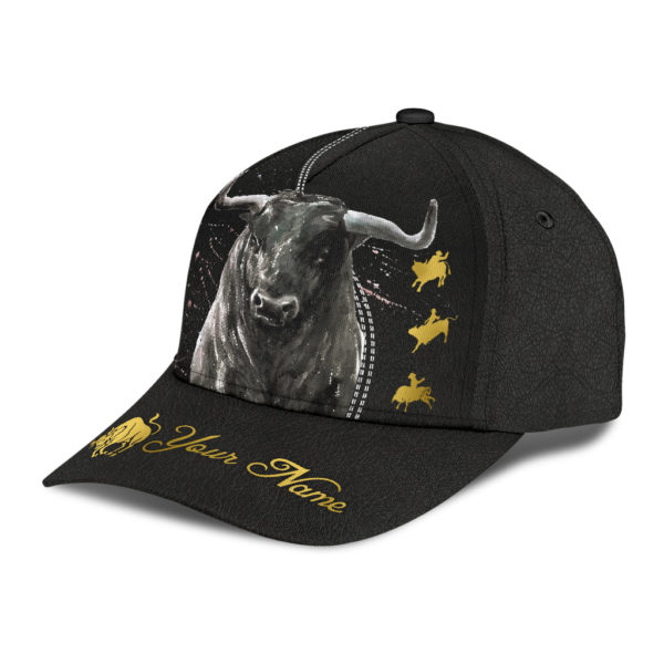 Personalized Name Bull Riding All Over Printed 3D Cap Product Photo