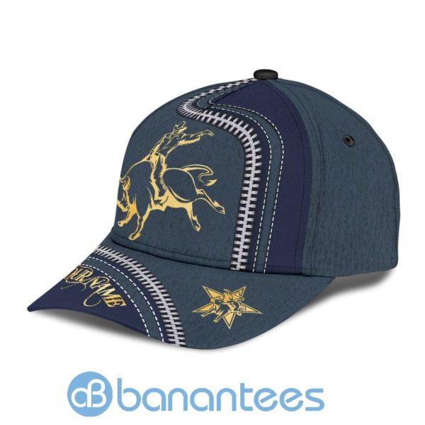 Personalized Name Bull Riding All Over Printed 3D Cap Product Photo