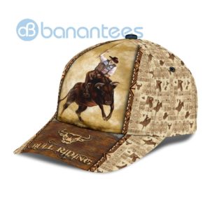 Personalized Name Bull Riding All Over Printed 3D Cap Product Photo