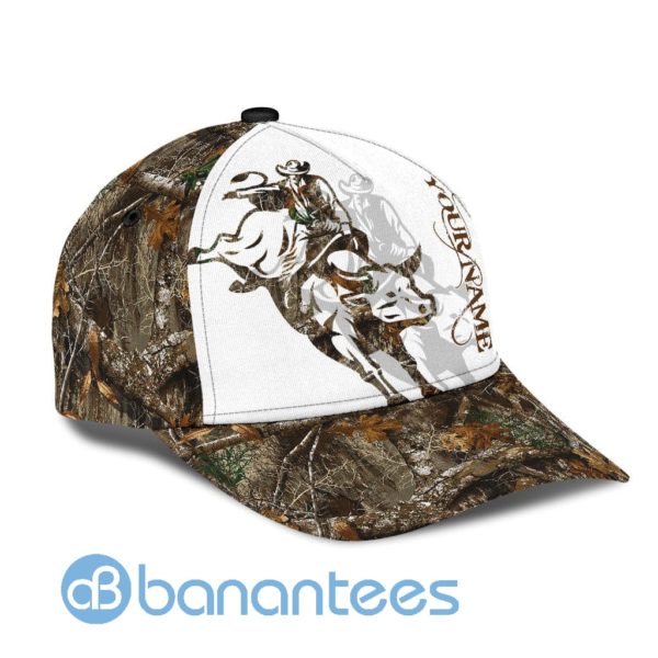 Personalized Name Bull Riding All Over Printed 3D Cap Tattoo Product Photo