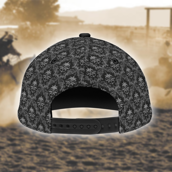 Personalized Name Bull Riding All Over Printed 3D Cap Team Roping Black Product Photo