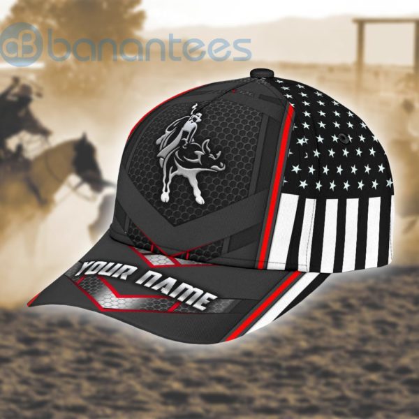 Personalized Name Bull Riding American Bull Rider Black All Over Printed 3D Cap Product Photo