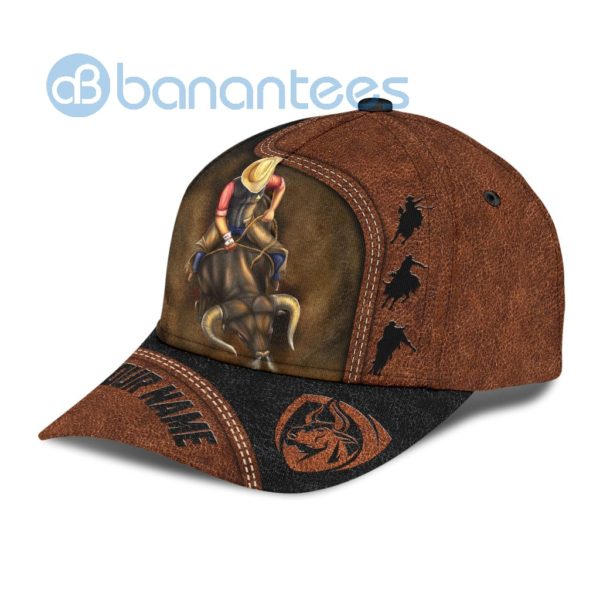Personalized Name Bull Riding Full Printed Printed 3D Cap Product Photo