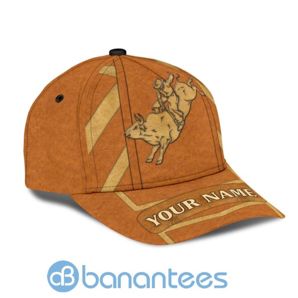 Personalized Name Bull Riding Light Color All Over Printed 3D Cap Product Photo