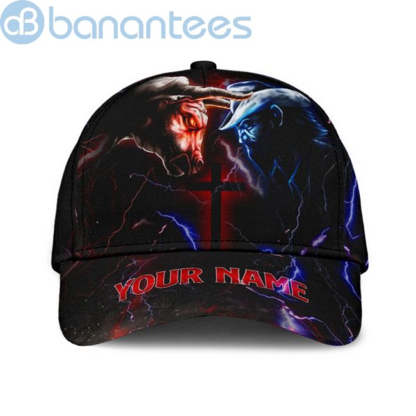 Personalized Name Bull Riding Neon Light All Over Printed 3D Cap Product Photo