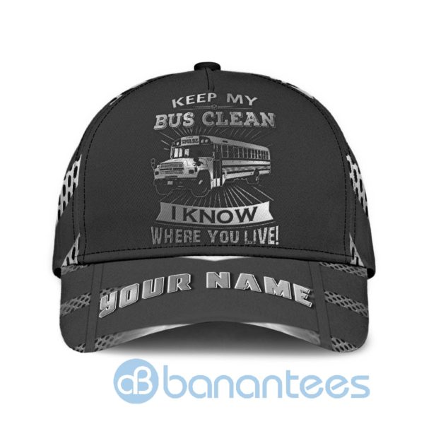 Personalized Name Busriver Black All Over Printed 3D Cap Product Photo