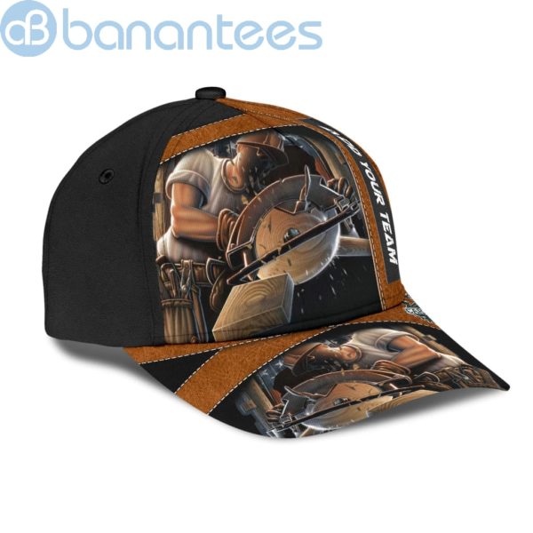 Personalized Name Carpenter All Over Printed 3D Cap Leather Texture Product Photo