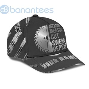 Personalized Name Carpenter All Over Printed 3D Cap Measure Cut Repeat Product Photo