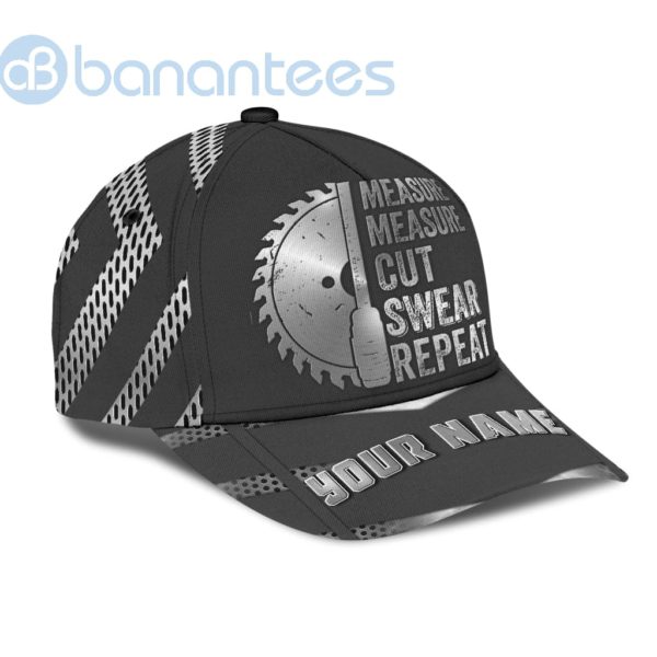 Personalized Name Carpenter All Over Printed 3D Cap Measure Cut Repeat Product Photo
