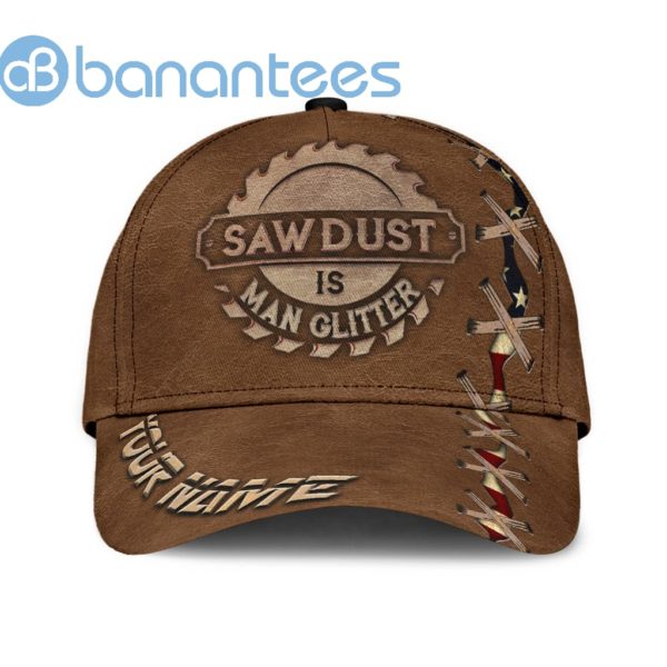 Personalized Name Carpenter All Over Printed 3D Cap Sawdust Is Man Glitter Product Photo