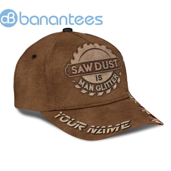 Personalized Name Carpenter All Over Printed 3D Cap Sawdust Is Man Glitter Product Photo