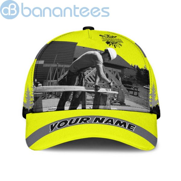 Personalized Name Carpenter All Over Printed 3D Cap Yellow Neon Product Photo