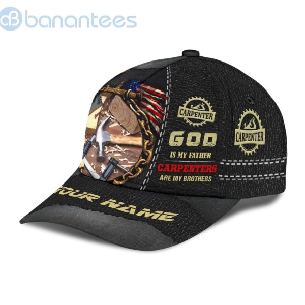 Personalized Name Carpenter Classic Carpenters Are My Brothers 3D Cap Product Photo