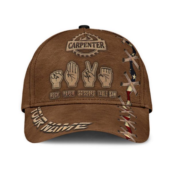 Personalized Name Carpenter Funny All Over Printed 3D Cap Product Photo