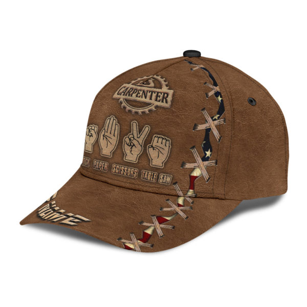 Personalized Name Carpenter Funny All Over Printed 3D Cap Product Photo