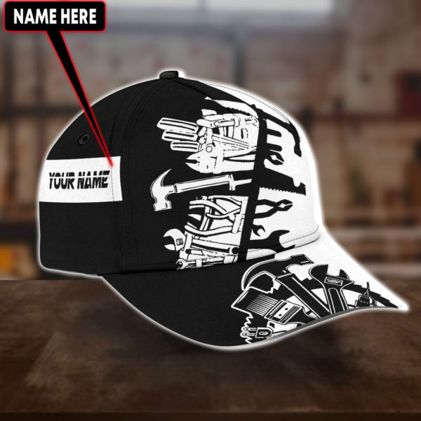 Personalized Name Carpenter Tool All Over Printed 3D Cap Product Photo