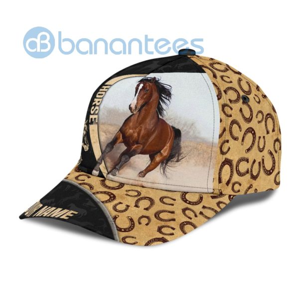 Personalized Name Chestnut Horse Printed All Over Printed 3D Cap Product Photo