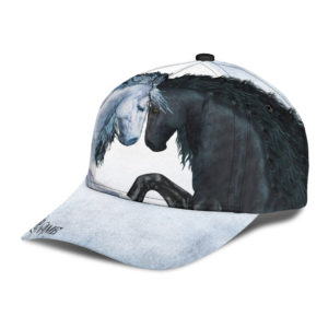 Personalized Name Couple Horse All Over Printed 3D Cap Product Photo