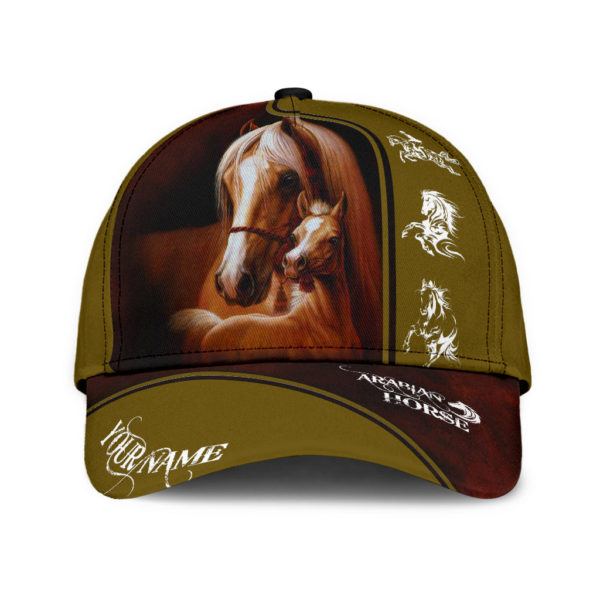Personalized Name Horse All Over Printed 3D Cap Product Photo