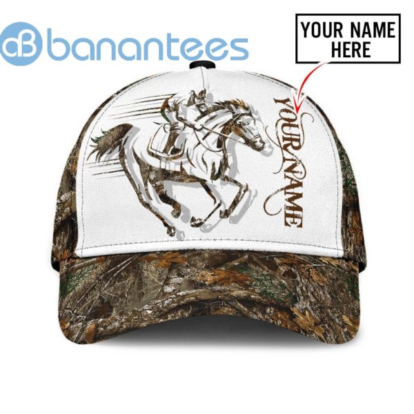 Personalized Name Horse Racing All Over Printed 3D Cap Tattoo Product Photo