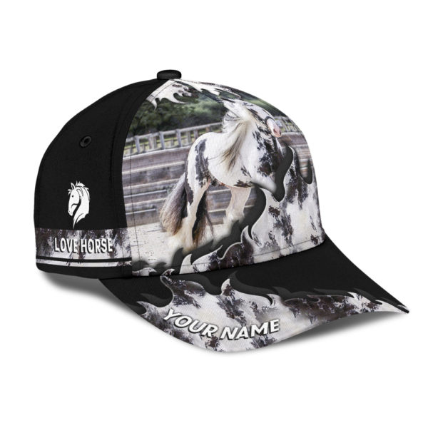 Personalized Name Horse Special Design All Over Printed 3D Cap Product Photo