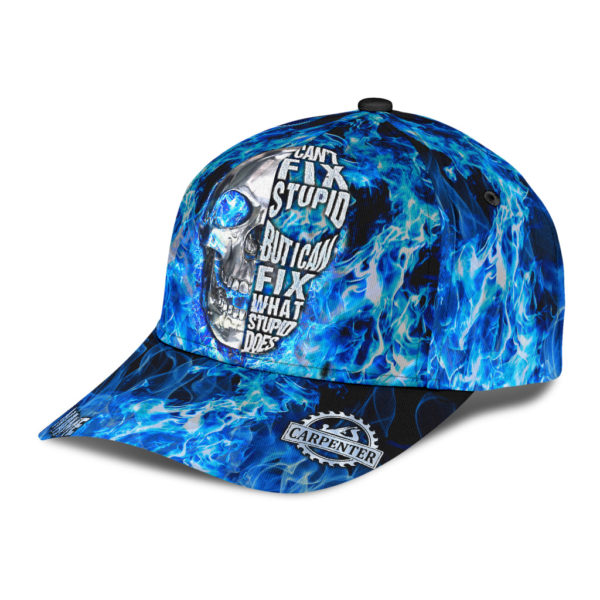 Personalized Name I Can Fix What Stupid Does Skull All Over Printed 3D Cap Product Photo