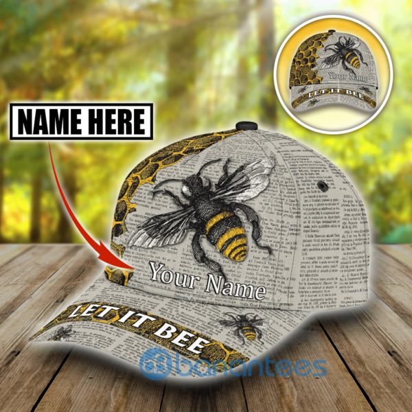 Personalized Name Let It Bee All Over Printed 3D Cap Product Photo