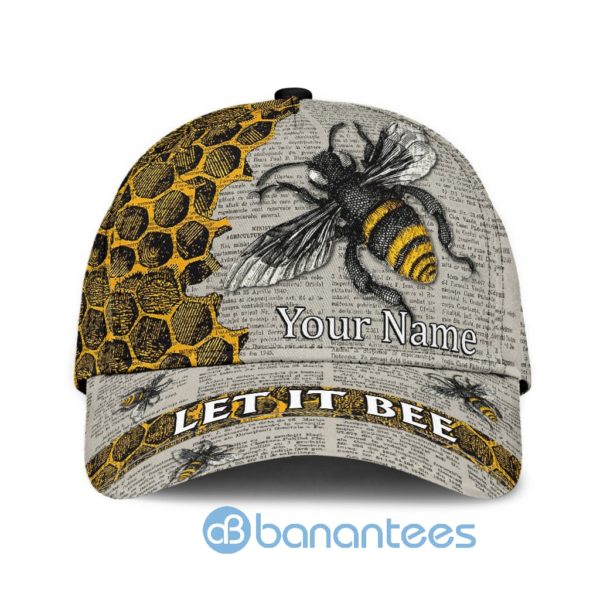 Personalized Name Let It Bee All Over Printed 3D Cap Product Photo