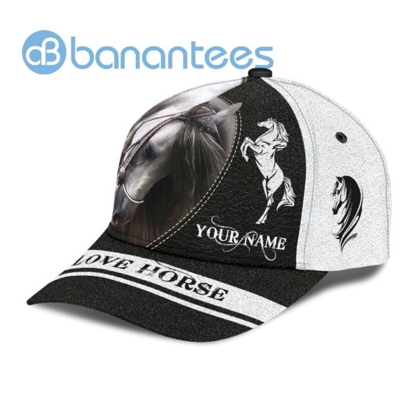 Personalized Name Love Horse All Over Printed 3D Cap Product Photo