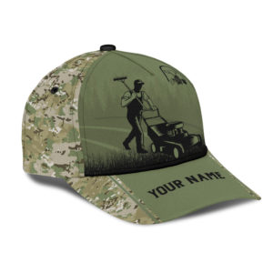 Personalized Name Man Mowing The Grass All Over Printed 3D Cap Product Photo