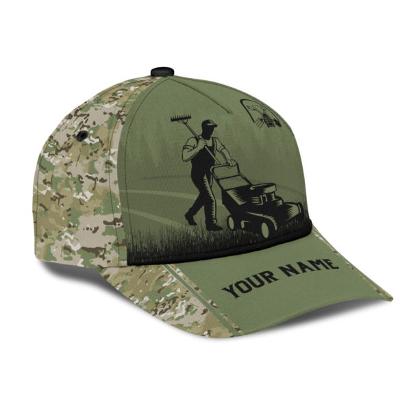 Personalized Name Man Mowing The Grass All Over Printed 3D Cap Product Photo