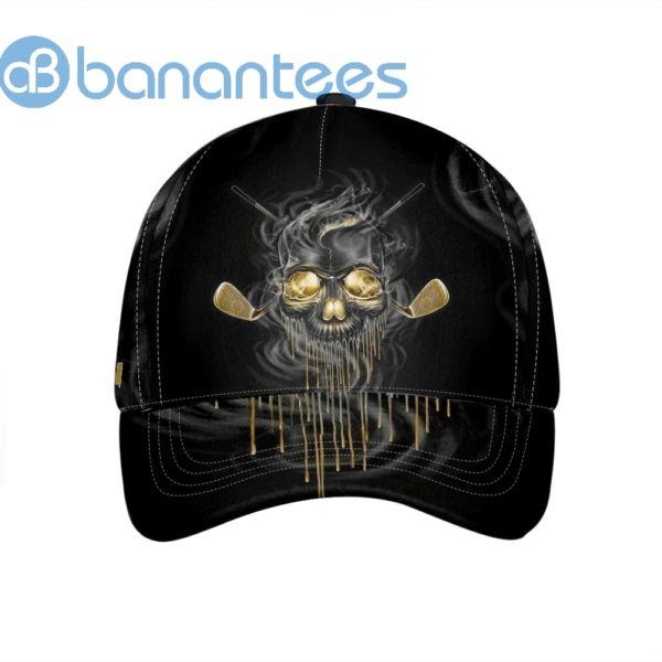 Personalized Name Melting Skull Golf All Over Printed 3D Cap Product Photo